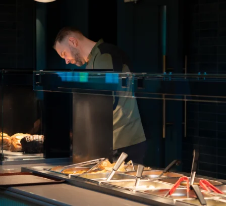 Chef preparing dishes at The Gateway Hotel Dundalk buffet.