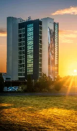 Family enjoying sunset outside The Gateway Hotel Dundalk