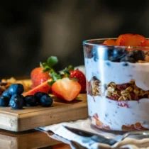 Delicious berry parfait with granola and fresh fruit at The Gateway Hotel Dundalk.